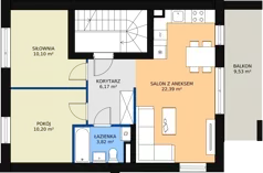 3 pokoje, mieszkanie 62,52 m², piętro 1, oferta nr 1D/2b, Budziwojska 3, Rzeszów, Budziwój, ul. Budziwojska 3