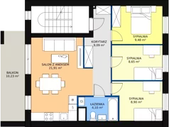 4 pokoje, mieszkanie 62,13 m², piętro 2, oferta nr 1E/1b, Budziwojska 3, Rzeszów, Budziwój, ul. Budziwojska 3