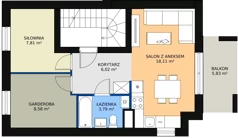 3 pokoje, mieszkanie 53,96 m², piętro 1, oferta nr 1F/4b, Budziwojska 3, Rzeszów, Budziwój, ul. Budziwojska 3