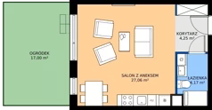 1 pokój, mieszkanie 35,48 m², parter, oferta nr 11, Traviata, Warszawa, Białołęka, Kobiałka, ul. Giuseppe Verdiego 22