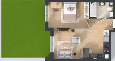 2 pokoje, mieszkanie 40,93 m², parter, oferta nr 7, Apartamenty Talarowa 3, Warszawa, Białołęka, Tarchomin, ul. Talarowa