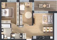 3 pokoje, mieszkanie 57,78 m², piętro 1, oferta nr 11, Apartamenty Talarowa 3, Warszawa, Białołęka, Tarchomin, ul. Talarowa