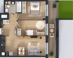 3 pokoje, mieszkanie 53,88 m², parter, oferta nr WP-4, Warzelnicza Park, Warszawa, Białołęka, Brzeziny, ul. Warzelnicza