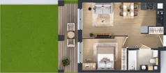 2 pokoje, mieszkanie 37,57 m², piętro 1, oferta nr WP-15, Warzelnicza Park, Warszawa, Białołęka, Brzeziny, ul. Warzelnicza