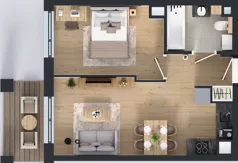 2 pokoje, mieszkanie 38,22 m², piętro 1, oferta nr WP-19, Warzelnicza Park, Warszawa, Białołęka, Brzeziny, ul. Warzelnicza