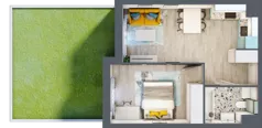 2 pokoje, mieszkanie 38,33 m², parter, oferta nr 8, Apartamenty Talarowa 3, Warszawa, Białołęka, Tarchomin, ul. Talarowa