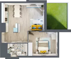2 pokoje, mieszkanie 50,31 m², parter, oferta nr 3, Apartamenty Talarowa 3, Warszawa, Białołęka, Tarchomin, ul. Talarowa