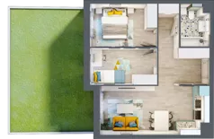3 pokoje, mieszkanie 52,33 m², parter, oferta nr 9, Apartamenty Talarowa 3, Warszawa, Białołęka, Tarchomin, ul. Talarowa