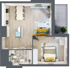 2 pokoje, mieszkanie 50,25 m², piętro 3, oferta nr 40, Apartamenty Talarowa 3, Warszawa, Białołęka, Tarchomin, ul. Talarowa