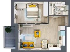 2 pokoje, mieszkanie 40,85 m², piętro 1, oferta nr 14, Apartamenty Talarowa 3, Warszawa, Białołęka, Tarchomin, ul. Talarowa