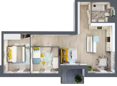 3 pokoje, mieszkanie 57,80 m², piętro 5, oferta nr A-65, Rezydencja Jarzębinowa II, Nowy Dwór Mazowiecki, Kępa Nowodworska, ul. Jarzębinowa 2
