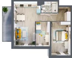 3 pokoje, mieszkanie 60,78 m², piętro 5, oferta nr A-56, Rezydencja Jarzębinowa II, Nowy Dwór Mazowiecki, Kępa Nowodworska, ul. Jarzębinowa 2