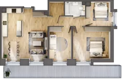 4 pokoje, mieszkanie 90,15 m², piętro 3, oferta nr WP-33, Warzelnicza Park, Warszawa, Białołęka, Brzeziny, ul. Warzelnicza