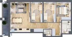 4 pokoje, mieszkanie 70,16 m², piętro 1, oferta nr WP-11, Warzelnicza Park, Warszawa, Białołęka, Brzeziny, ul. Warzelnicza