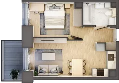 2 pokoje, mieszkanie 36,47 m², piętro 3, oferta nr WP-34, Warzelnicza Park, Warszawa, Białołęka, Brzeziny, ul. Warzelnicza