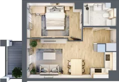 2 pokoje, mieszkanie 37,99 m², piętro 1, oferta nr WP-19, Warzelnicza Park, Warszawa, Białołęka, Brzeziny, ul. Warzelnicza