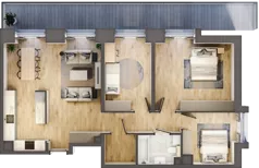 4 pokoje, mieszkanie 90,15 m², piętro 3, oferta nr WP-32, Warzelnicza Park, Warszawa, Białołęka, Brzeziny, ul. Warzelnicza