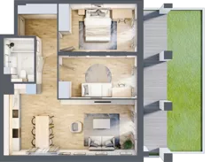 3 pokoje, mieszkanie 63,19 m², piętro 1, oferta nr WP-16, Warzelnicza Park, Warszawa, Białołęka, Brzeziny, ul. Warzelnicza