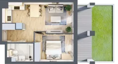 2 pokoje, mieszkanie 37,39 m², parter, oferta nr WP-6, Warzelnicza Park, Warszawa, Białołęka, Brzeziny, ul. Warzelnicza