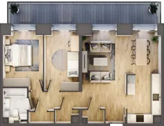 3 pokoje, mieszkanie 72,58 m², piętro 3, oferta nr WP-31, Warzelnicza Park, Warszawa, Białołęka, Brzeziny, ul. Warzelnicza