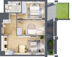 3 pokoje, mieszkanie 53,68 m², parter, oferta nr WP-4, Warzelnicza Park, Warszawa, Białołęka, Brzeziny, ul. Warzelnicza