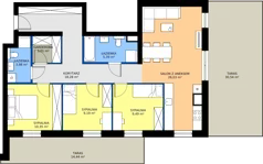 4 pokoje, mieszkanie 85,72 m², piętro 3, oferta nr M46, Wywrockiego 11 - mieszkania, Rzeszów, Staroniwa, ul. Wywrockiego 11