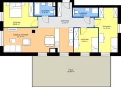4 pokoje, mieszkanie 84,30 m², piętro 5, oferta nr M55, Wywrockiego 11 - mieszkania, Rzeszów, Staroniwa, ul. Wywrockiego 11