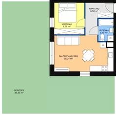 2 pokoje, mieszkanie 39,96 m², parter, oferta nr B4, Rodzinna Malta, Poznań, Warszawskie-Pomet-Maltańskie, Komandoria, ul. Bnińska