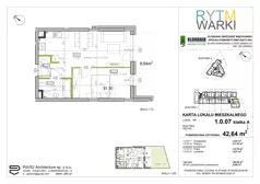 2 pokoje, mieszkanie 42,64 m², parter, oferta nr 1.A.0.07, Rytm Warki, Warka, ul. Armii Krajowej 4A, 4B