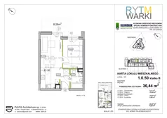 2 pokoje, mieszkanie 36,44 m², parter, oferta nr 1.B.0.50, Rytm Warki, Warka, ul. Armii Krajowej 4A, 4B