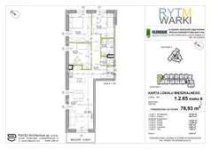 4 pokoje, mieszkanie 78,93 m², piętro 2, oferta nr 1.B.2.65, Rytm Warki, Warka, ul. Armii Krajowej 4A, 4B