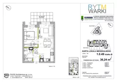 2 pokoje, mieszkanie 36,24 m², parter, oferta nr 1.B.0.49, Rytm Warki, Warka, ul. Armii Krajowej 4A, 4B