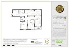 3 pokoje, mieszkanie 75,42 m², piętro 2, oferta nr WKJ-LM-20, Wola Księcia Janusza, Warszawa, Wola, Koło, ul. Księcia Janusza Warszawa 