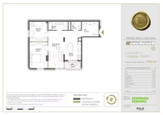 3 pokoje, mieszkanie 79,03 m², piętro 1, oferta nr WKJ-LM-05, Wola Księcia Janusza, Warszawa, Wola, Koło, ul. Księcia Janusza Warszawa 