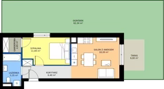 2 pokoje, mieszkanie 44,37 m², parter, oferta nr 34, Choiny 3 Budynek B2, Lublin, Czechów Północny, ul. Choiny 3