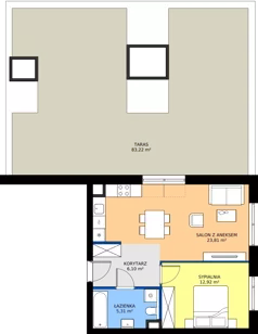 2 pokoje, mieszkanie 48,14 m², piętro 5, oferta nr 69, Choiny 3 Budynek B2, Lublin, Czechów Północny, ul. Choiny 3