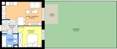 2 pokoje, mieszkanie 40,69 m², parter, oferta nr 3, Choiny 3 Budynek B2, Lublin, Czechów Północny, ul. Choiny 3