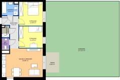 3 pokoje, mieszkanie 64,37 m², piętro 1, oferta nr 7, Choiny 3 Budynek B2, Lublin, Czechów Północny, ul. Choiny 3