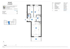 3 pokoje, mieszkanie 59,98 m², piętro 2, oferta nr 14, Choiny 3 Budynek B2, Lublin, Czechów Północny, ul. Choiny 3