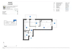 3 pokoje, mieszkanie 55,28 m², piętro 1, oferta nr 41, Choiny 3 Budynek B2, Lublin, Czechów Północny, ul. Choiny 3