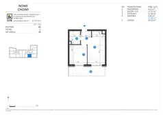 2 pokoje, mieszkanie 37,46 m², piętro 1, oferta nr 45, Choiny 3 Budynek B2, Lublin, Czechów Północny, ul. Choiny 3
