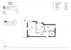 3 pokoje, mieszkanie 56,64 m², piętro 1, oferta nr 5, Choiny 3 Budynek B2, Lublin, Czechów Północny, ul. Choiny 3