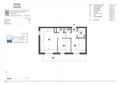 3 pokoje, mieszkanie 64,37 m², piętro 1, oferta nr 7, Choiny 3 Budynek B2, Lublin, Czechów Północny, ul. Choiny 3