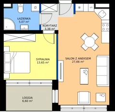 2 pokoje, mieszkanie 49,76 m², parter, oferta nr M11, Ogrody Reymonta, Niemcz, ul. Władysława Reymonta