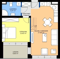 3 pokoje, mieszkanie 79,98 m², piętro 2, oferta nr M29, Ogrody Reymonta, Niemcz, ul. Władysława Reymonta