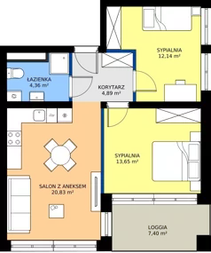 3 pokoje, mieszkanie 55,87 m², parter, oferta nr M10, Ogrody Reymonta, Niemcz, ul. Władysława Reymonta