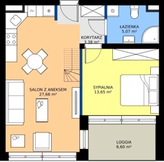 3 pokoje, mieszkanie 79,06 m², piętro 2, oferta nr M32, Ogrody Reymonta, Niemcz, ul. Władysława Reymonta