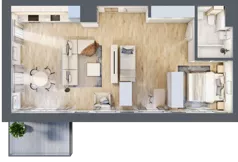 1 pokój, mieszkanie 59,63 m², parter, oferta nr A.01, Dolna Górna Wilda, Poznań, Wilda, Wilda, ul. Górna Wilda