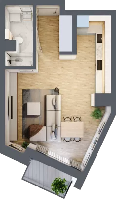 1 pokój, mieszkanie 35,21 m², piętro 3, oferta nr A.32, Dolna Górna Wilda, Poznań, Wilda, Wilda, ul. Górna Wilda