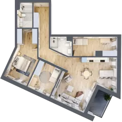 4 pokoje, mieszkanie 97,90 m², piętro 3, oferta nr A.33, Dolna Górna Wilda, Poznań, Wilda, Wilda, ul. Górna Wilda